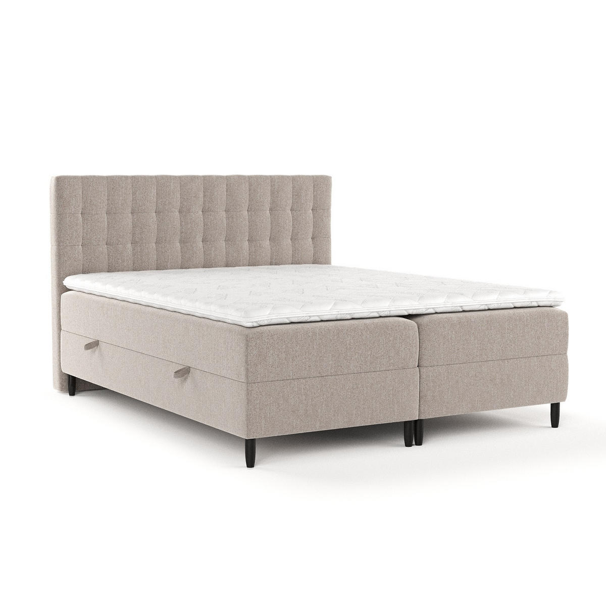 BOXBETT Divine Hellbraun 180/200 cm - Hellbraun/Schwarz, Holz/Holzwerkstoff (180/200cm) - Maison de Reve