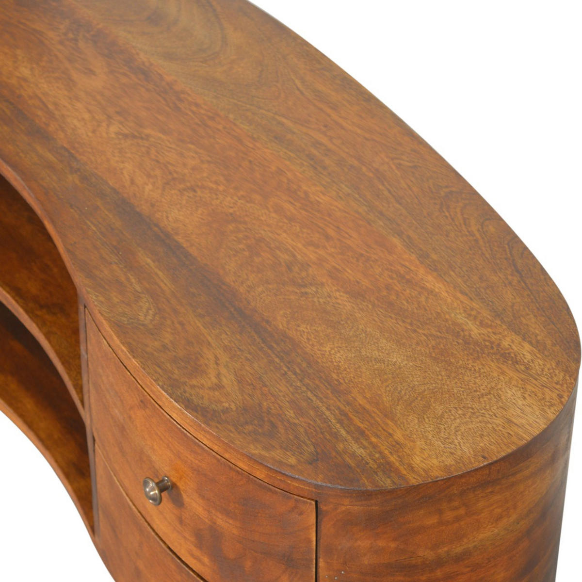 TV-LOWBOARD Dunbar für TVs bis zu 42" - Messingfarben/Braun, Holz/Metall (110/50/35cm) - Artisan Furniture
