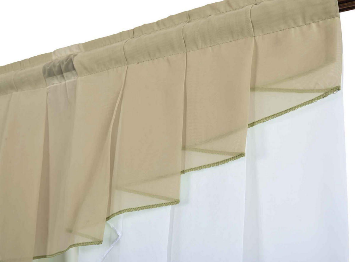 SCHEIBENGARDINE MEIßEN 100x100 cm Sand - Sandfarben, Textil (100/100cm) - Gardinenbox