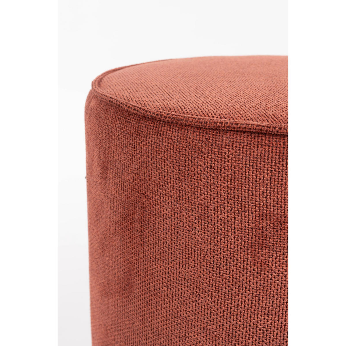 SITZHOCKER Bellevue Rot - Rot, Holz (41/46/41cm) - Dutchbone