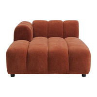 RECAMIERE ohne Schlaffunktion - 1 Person - stoff - terracotta Jutini - Terracotta, Textil (117/72/180cm) - Vente-Unique
