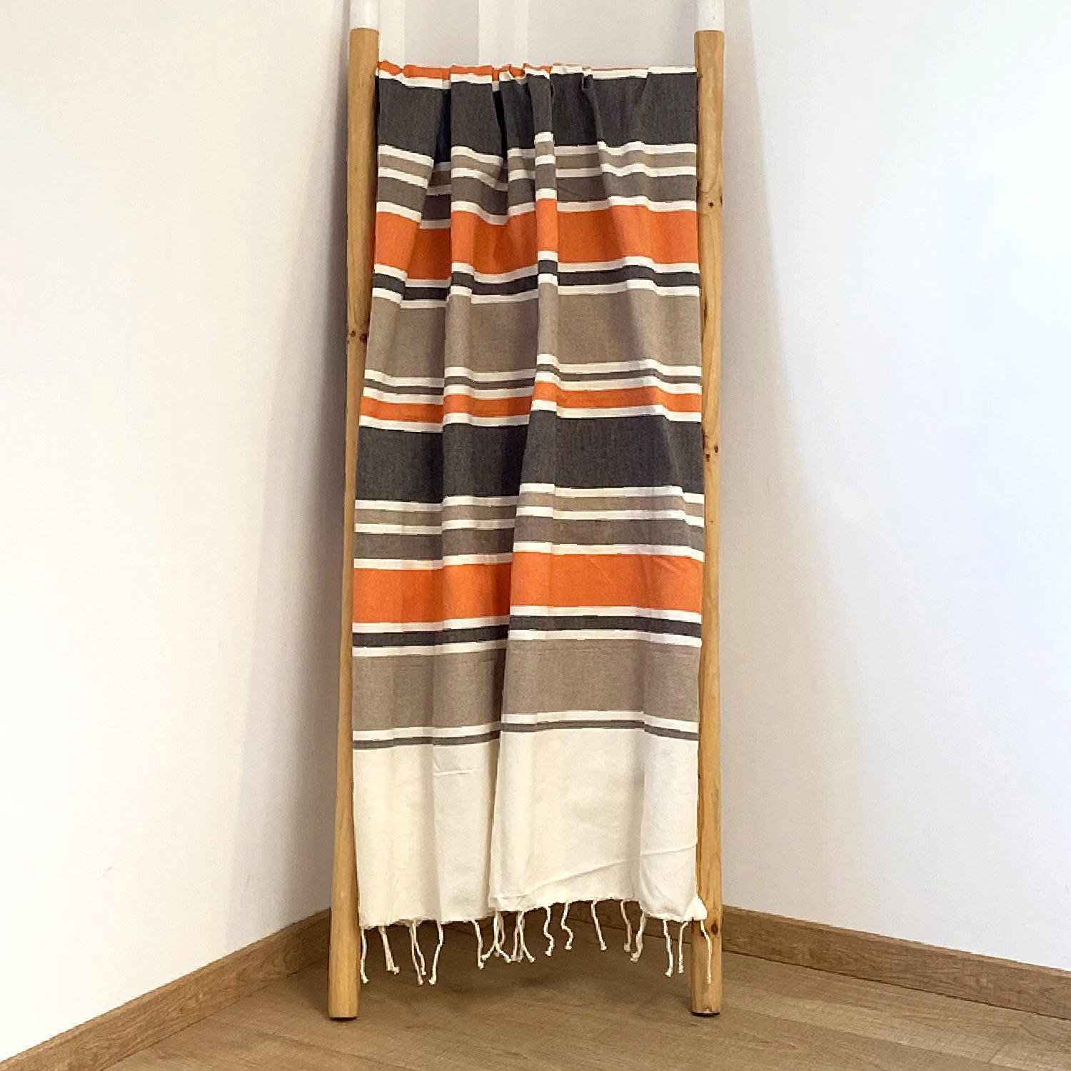 HAMMAMTUCH Traditionelle Helios Schokolade 100x200 190g/m² braun - Braun, Textil (100/200cm) - LE COMPTOIR DE LA PLAGE