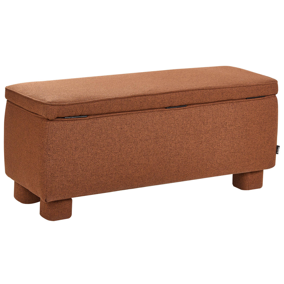 POLSTERBANK Goldbraun Ithaca - Braun, Holz/Textil (104/45/40cm) - Beliani