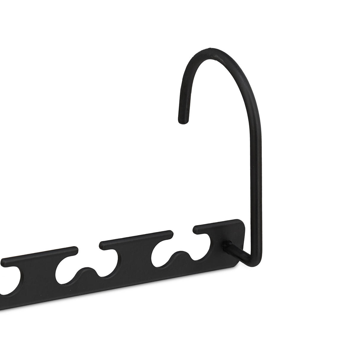 6XÚSPORNÉ vešiaky - čierna, kov (5.5cm) - Relaxdays