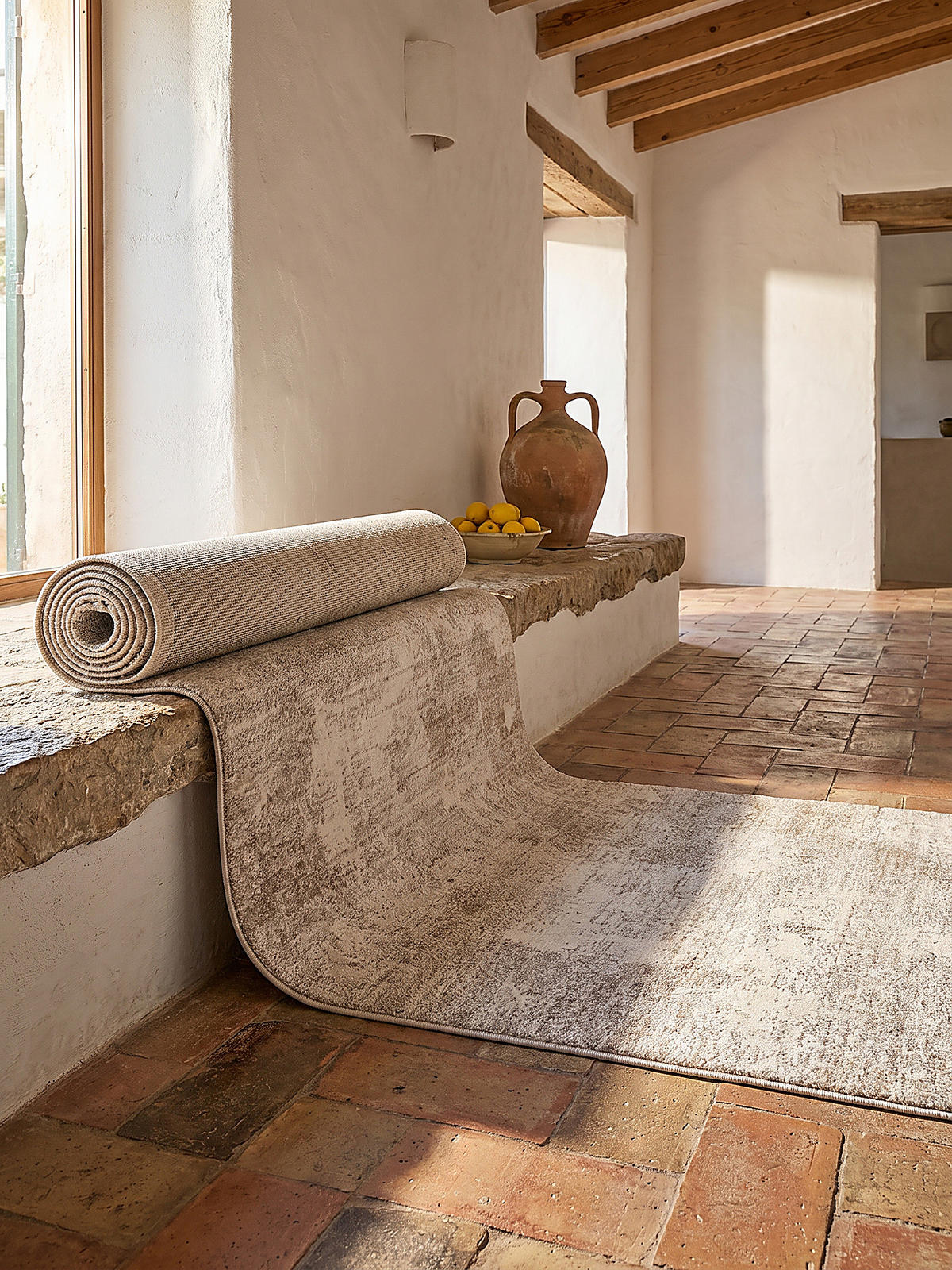 TEPPICHLÄUFER Abstrakt SCRIVIA Polypropylen Beige 80 x 150 cm - Beige, Textil (80/150cm) - KADIMA DESIGN