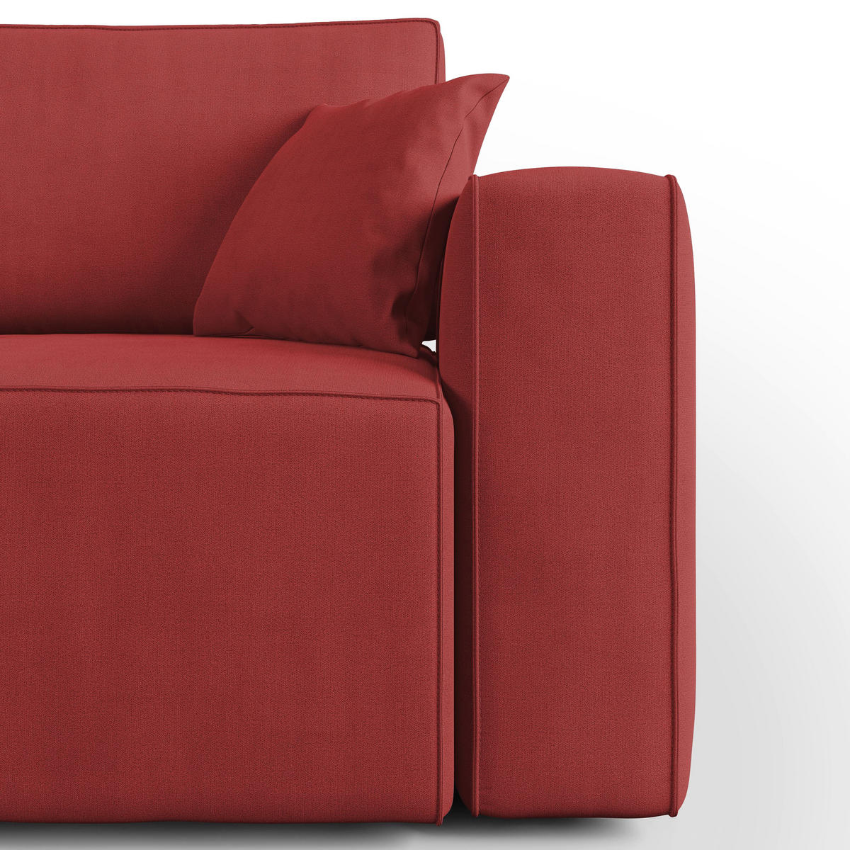 LINEARSOFA Morfeo - Rot, Textil (180/86/99cm) - Divani.store