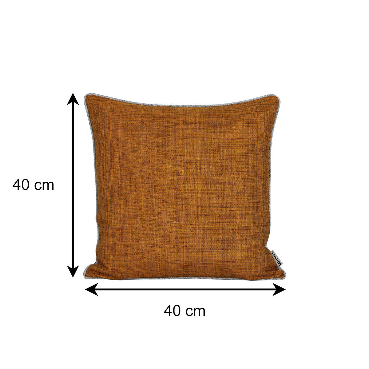 KISSENBEZUG Outdoor meliert 40x40 cm Rost Orange - Rostfarben, Textil (40/40cm) - TiborTex