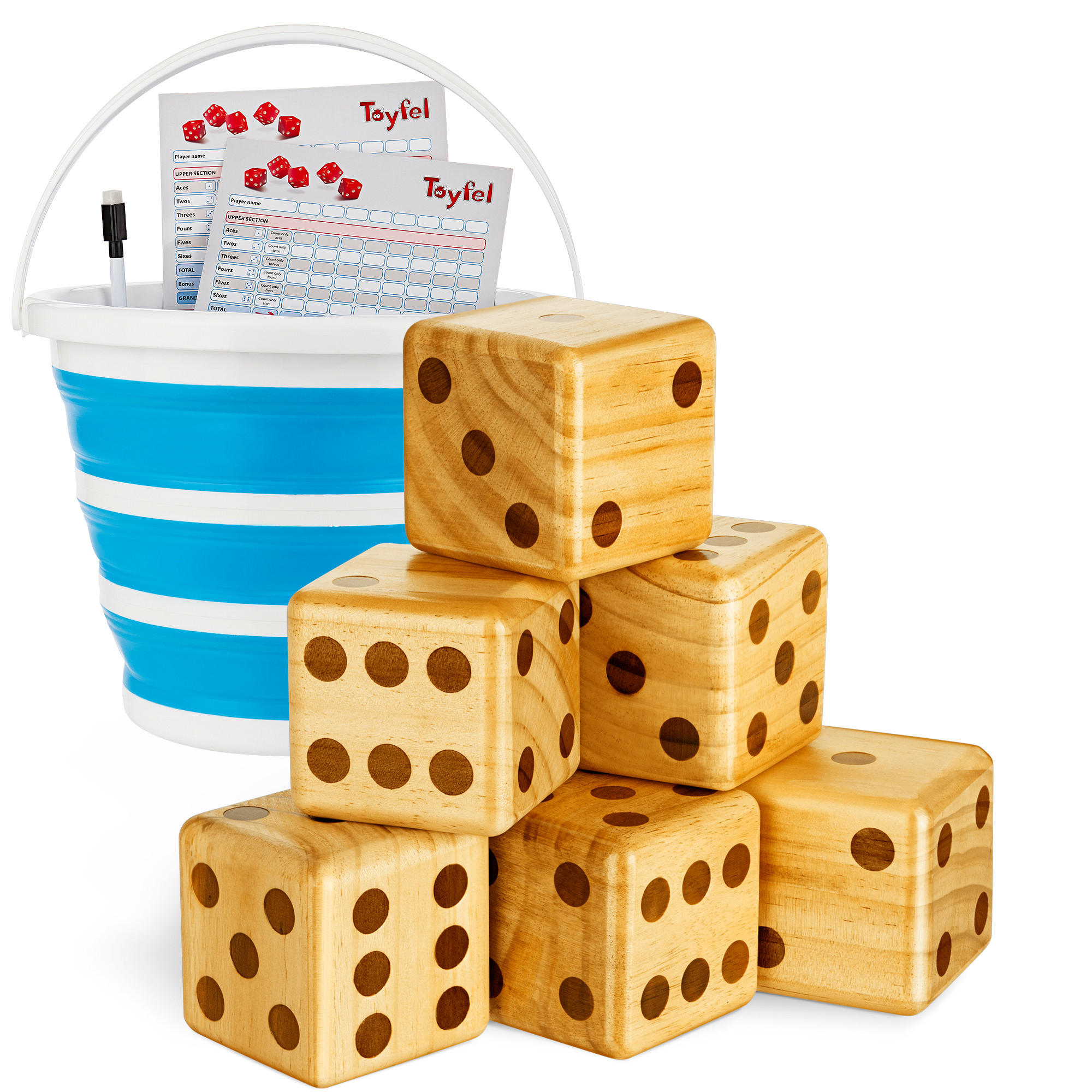 Toyfel Würfelspiel Natur 33x33 cm