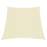 SONNENSEGEL Oxford-Gewebe Trapezförmig 2/4x3 m Cremeweiß - Creme, Textil (200/300cm) - furnicato