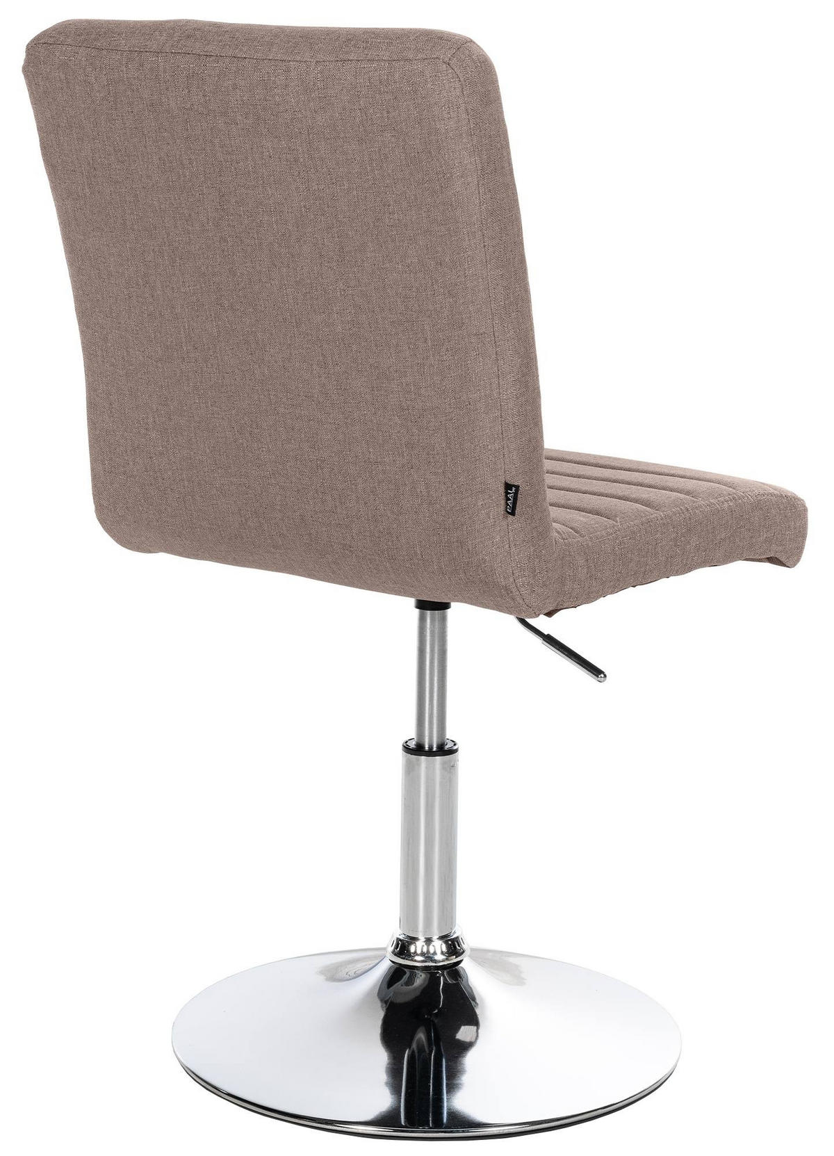 DREHSTUHL 2er Set Stoff taupe - Taupe/Chromfarben, Textil/Metall (44/81/60cm) - CLP