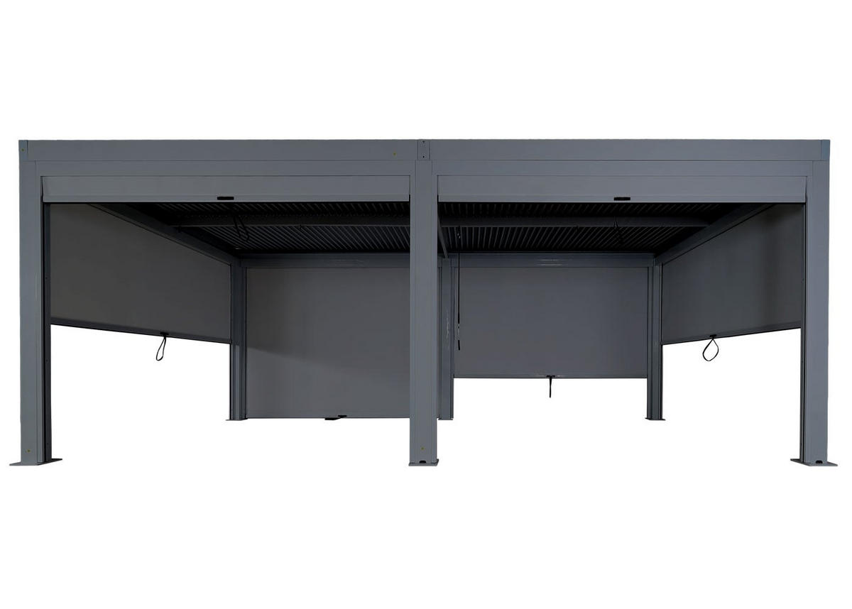 PERGOLA 6x Seitenwand 220x600x300cm Anthrazit - Anthrazit, Metall (600/220/300cm) - BERLINLODGE