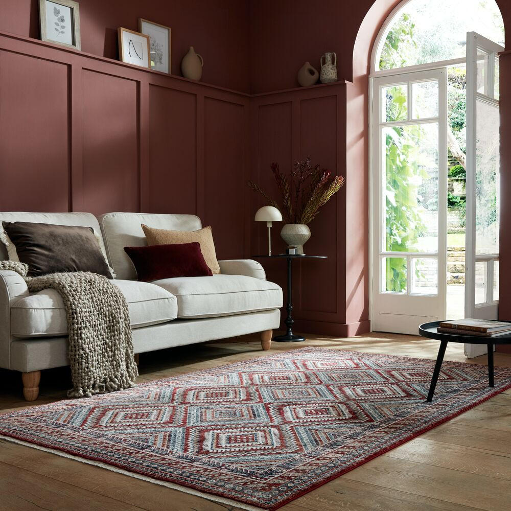 TEPPICH Traditionell-Design, mit Fransen KELVIN, Rot 200x304 cm - Rot, Textil (200/304cm) - KADIMA DESIGN