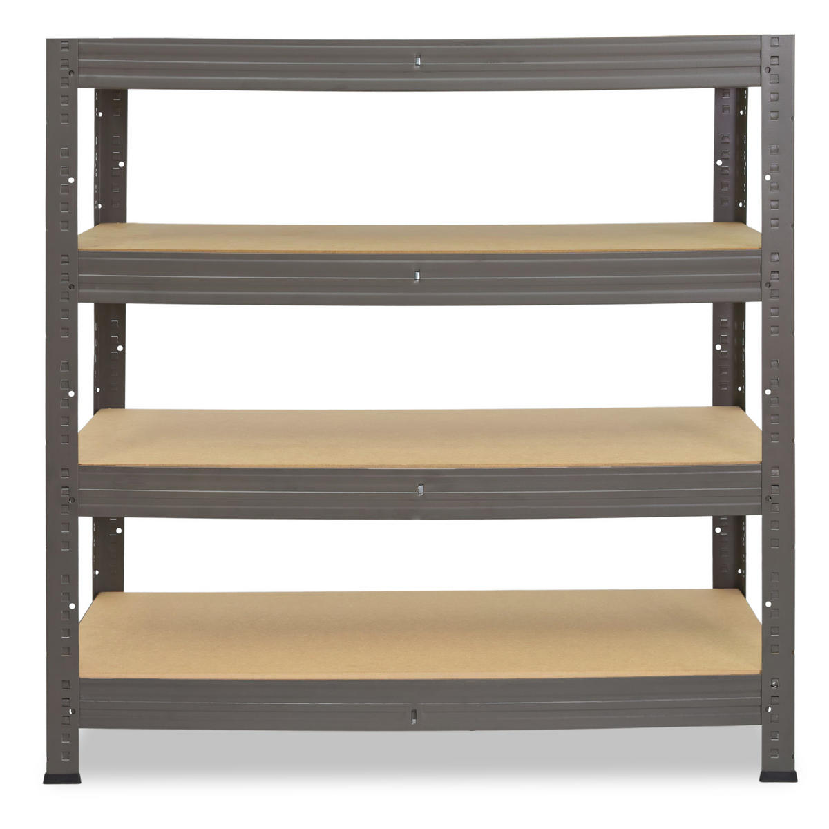 SCHWERLASTREGAL PRO 115x80x60 cm in grau mit 4 Böden und 200 kg Traglast pro Boden - Grau, Metall (80/115/60cm) - shelfplaza