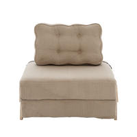 SCHLAFSESSEL ausklappbar mit Holzgestell, DE-42596, Khaki - Sandfarben, Holzwerkstoff (90/84/86cm) - ComfortXL