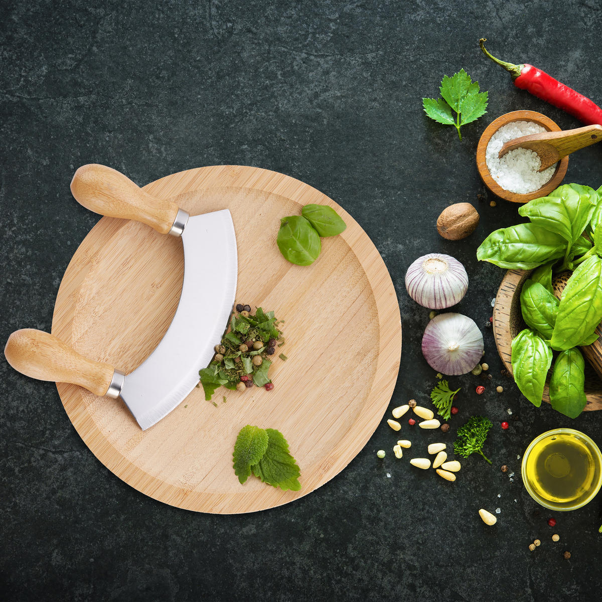 WIEGEMESSER - Hellbraun, Holz/Metall (20cm) - Relaxdays