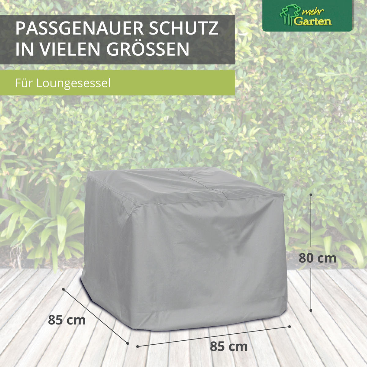 SCHUTZHÜLLE für Loungesessel SHP-60113 - Grau, Kunststoff (85/80/85cm) - mehr Garten