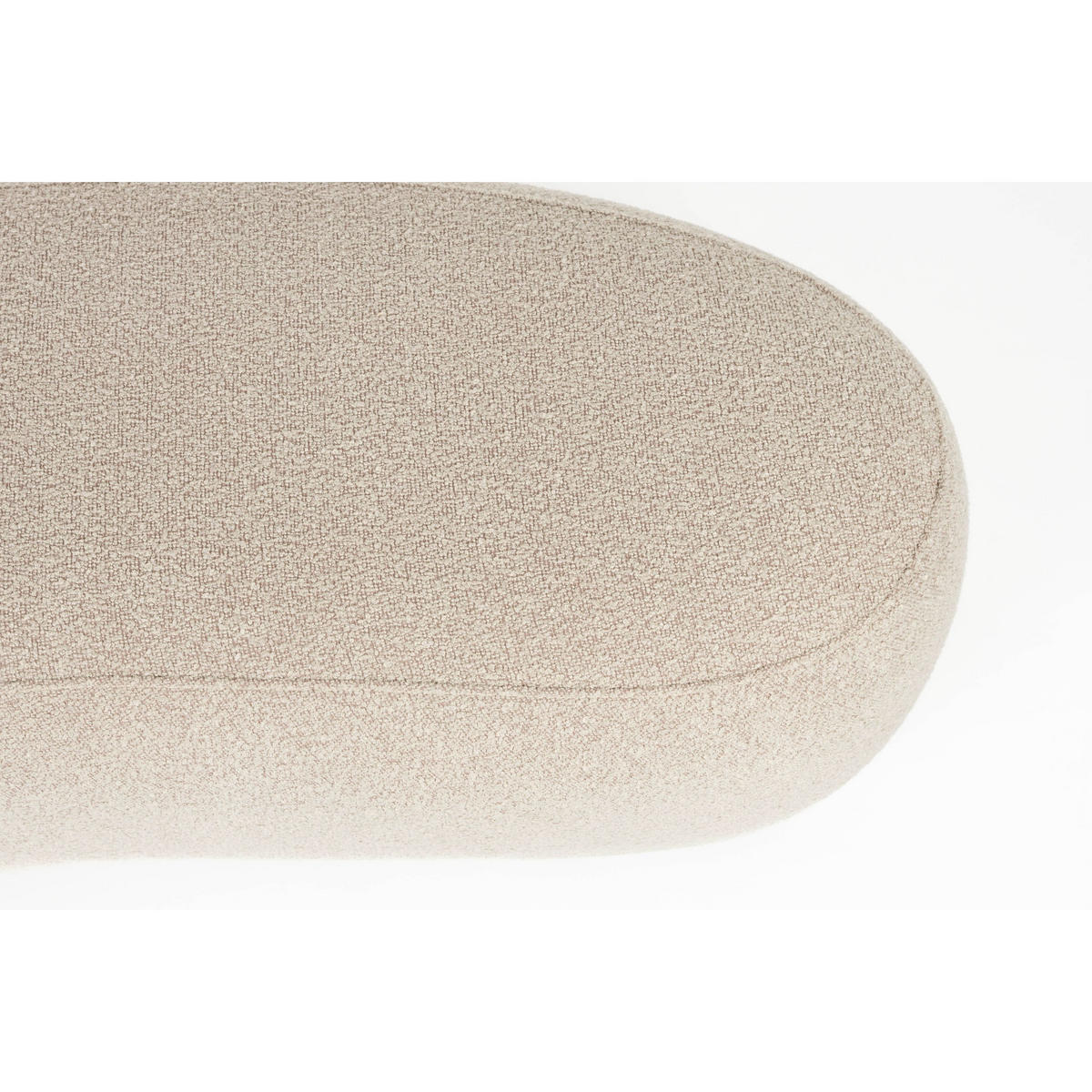 SITZHOCKER Noxx Pouf/ Organisch Geformt Bouclé Beige - Beige, Kunststoff (120/41/46cm) - Housecraft Living