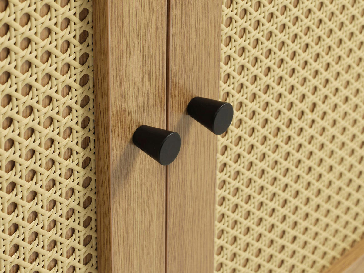 SIDEBOARD Mogest 140 cm - Beige/Schwarz, Holzwerkstoff/Kunststoff (140/80/40cm) - Selsey