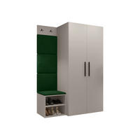 GARDEROBEN-SET Medi IV - Kaschmir/Schwarz, Holzwerkstoff/Kunststoff (80/191/50cm) - MIRJAN24