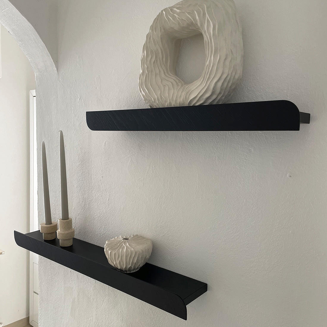 WANDREGAL Cielo klein - Schwarz, Holz (36.5/5/11cm) - Woodendot