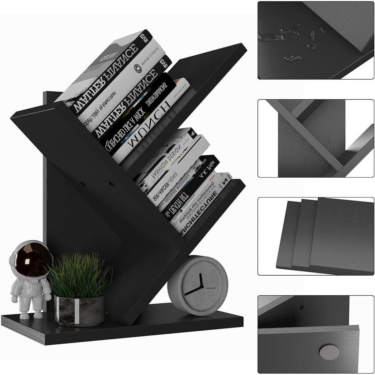 BÜCHERREGAL Baumform Schwarz 40.5 cm - Schwarz, Holzwerkstoff (17/40.5/30cm)
