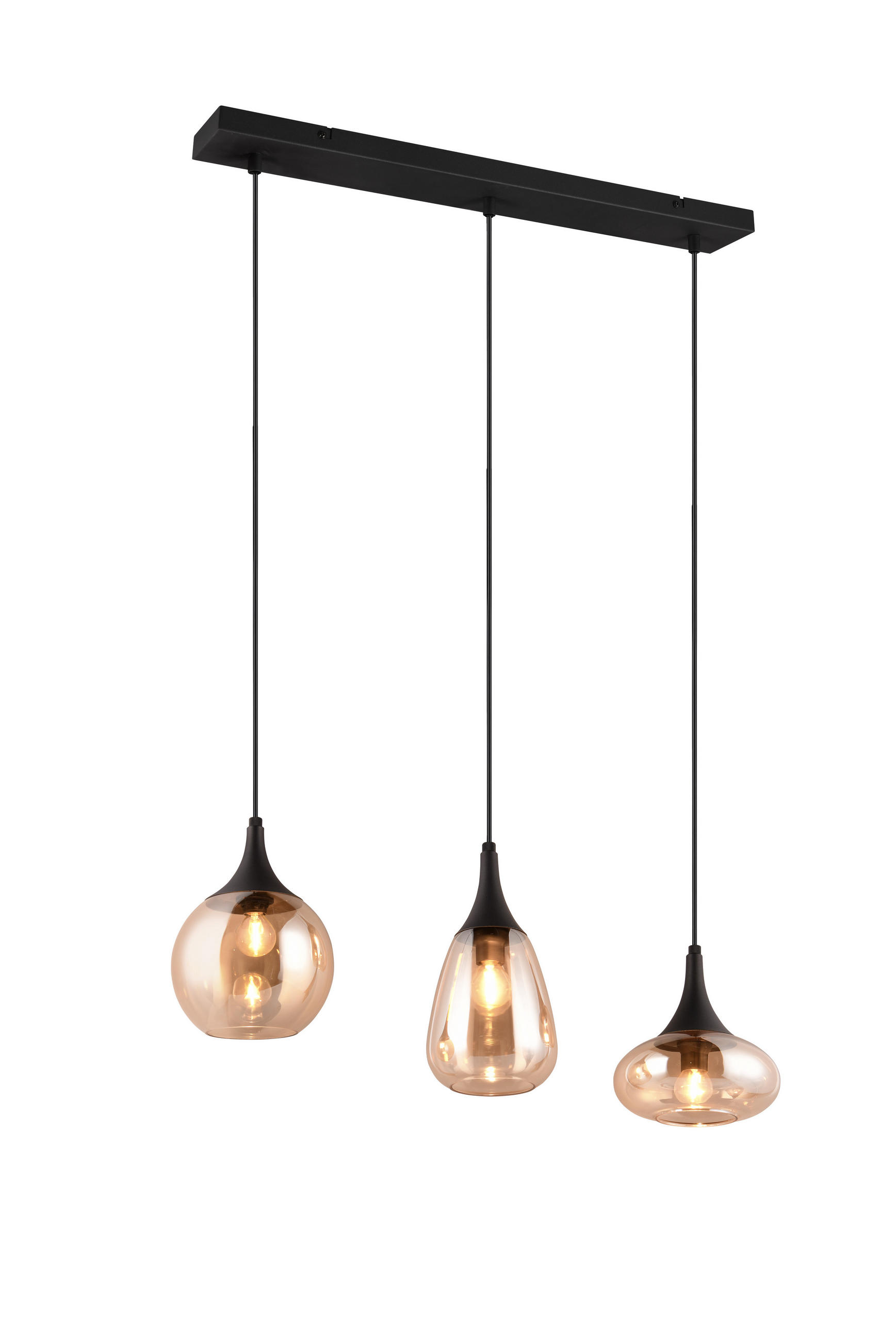 Trio Leuchten Hängelampe Schwarz 68.8x150x68.8 cm