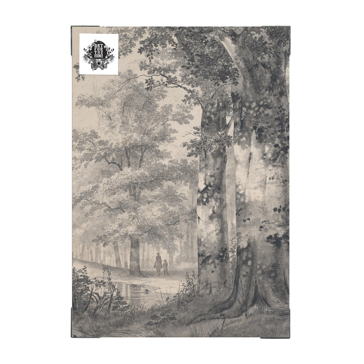 LEINWANDBILD Waldspaziergang 70x50cm - Grau, Textil (70/1cm) - Art for the Home