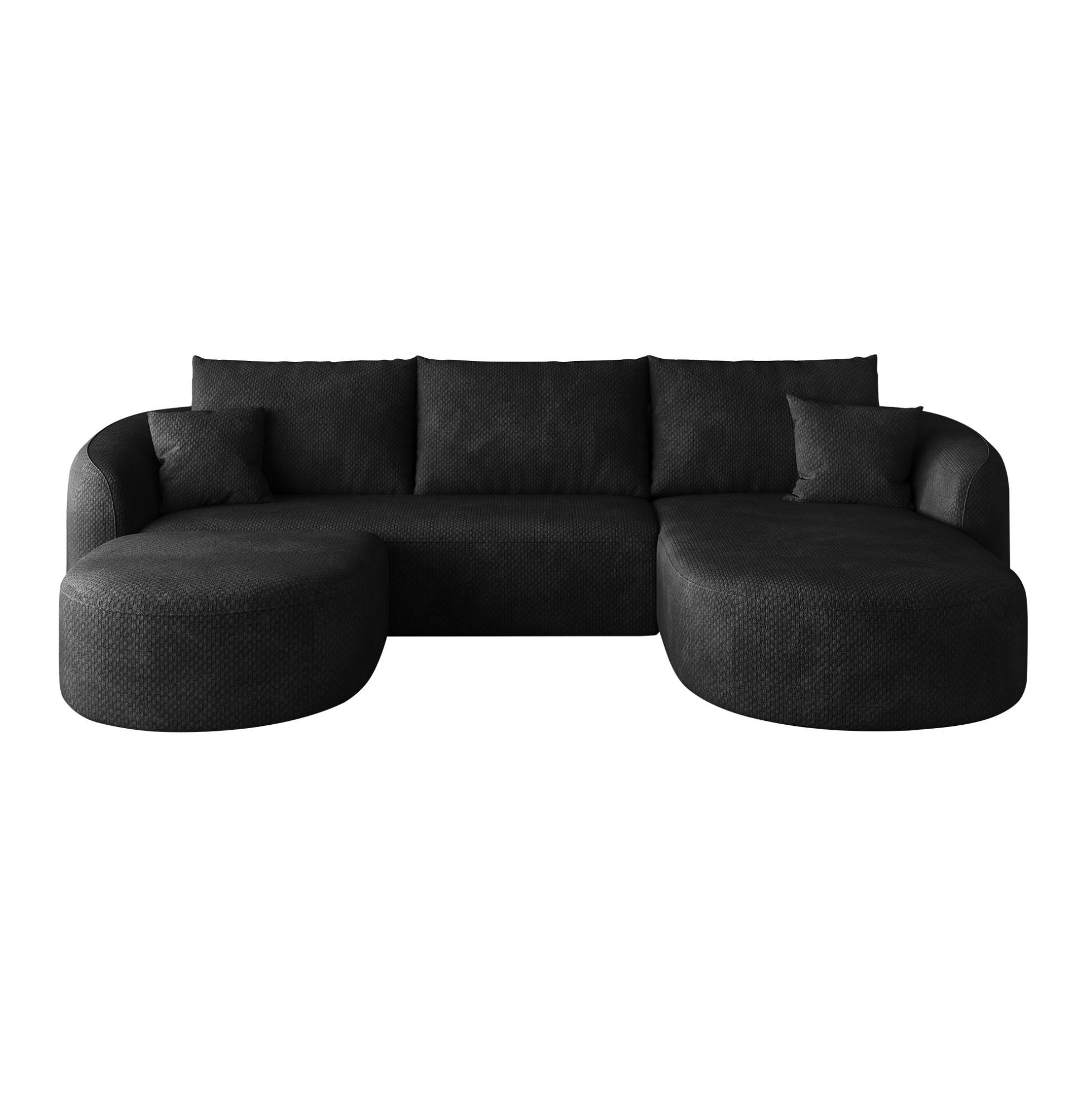 Meubliv Sofa Schwarz 168x85x266 cm