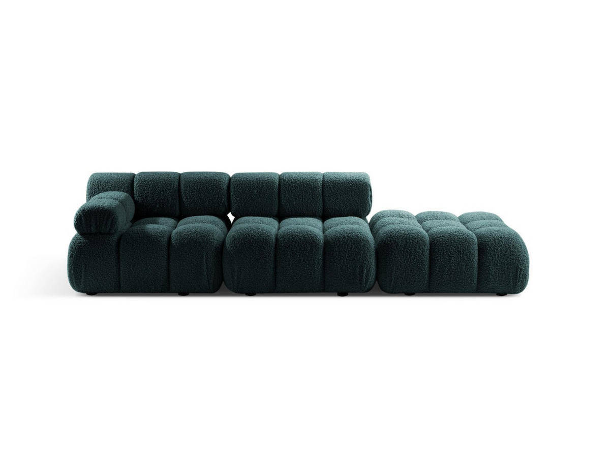 SOFA modular links Bellis aus Boucle petrol 4 Sitzplätze - Petrol, Textil (282/70/94cm) - Micadoni