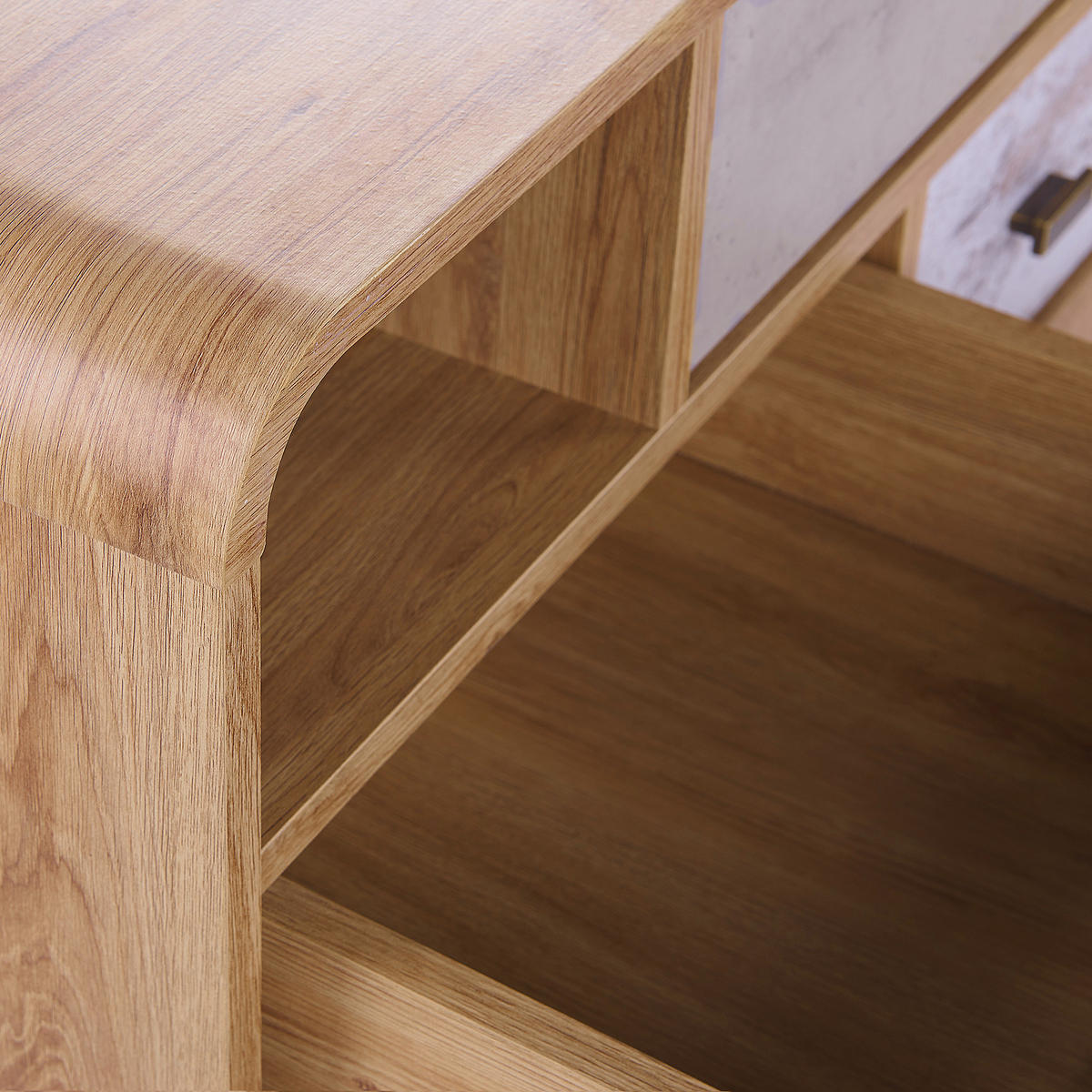 SIDEBOARD Světle hnědý Kyle - hnědá, kompozitní dřevo (80/87/40cm) - Beliani