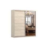 SCHIEBETÜRENSCHRANK - Schrank POSA 42 Sonoma - Sonoma Eiche, Holzwerkstoff (203/218/61cm) - Möblo
