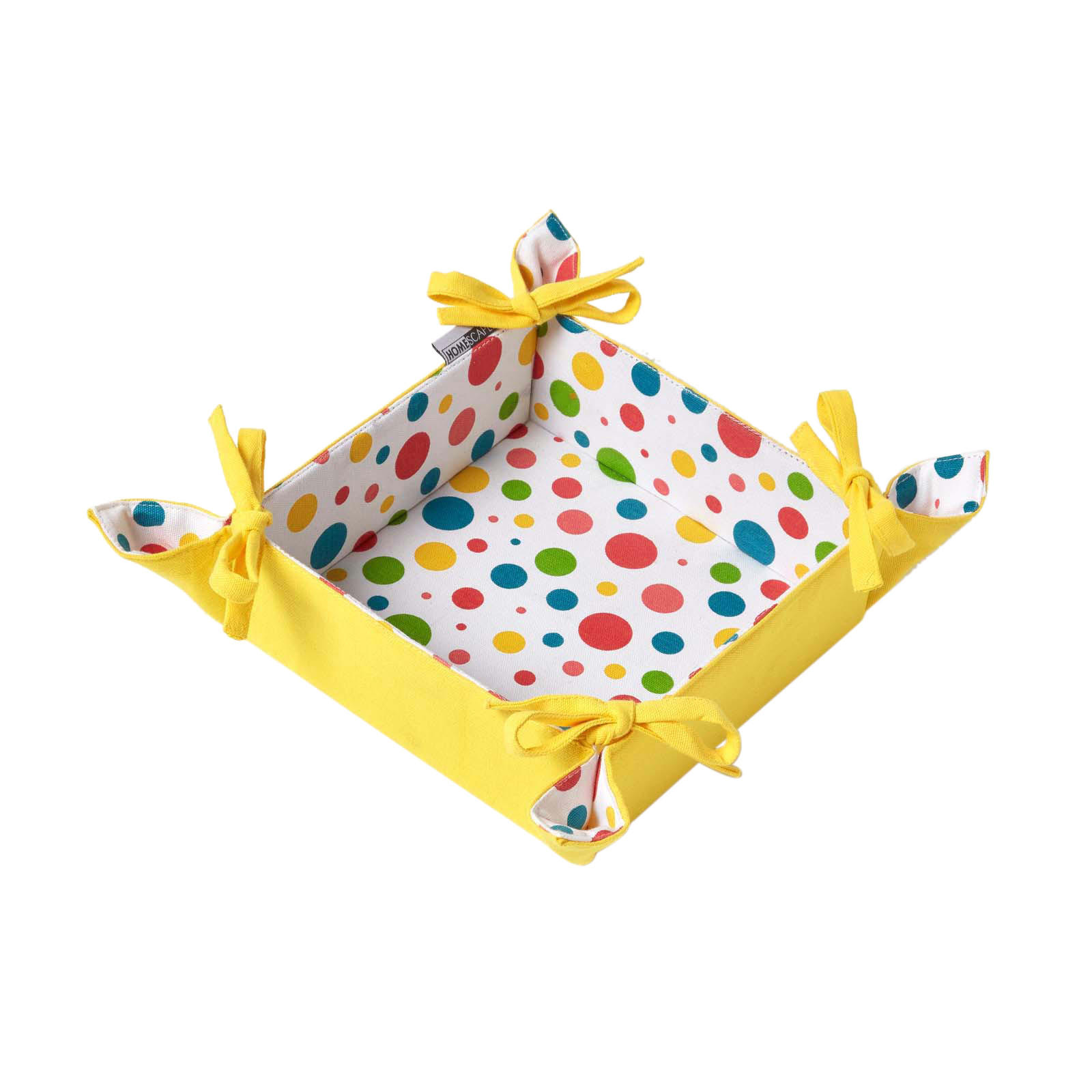 BROTKORB Bunte Punkte – faltbar mit Wende-Design - Multicolor, Textil (22/7/22cm) - Homescapes