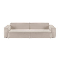 SOFA SAMU Beige Cord - Beige/Schwarz, Textil (236/72/106cm) - KAWOLA