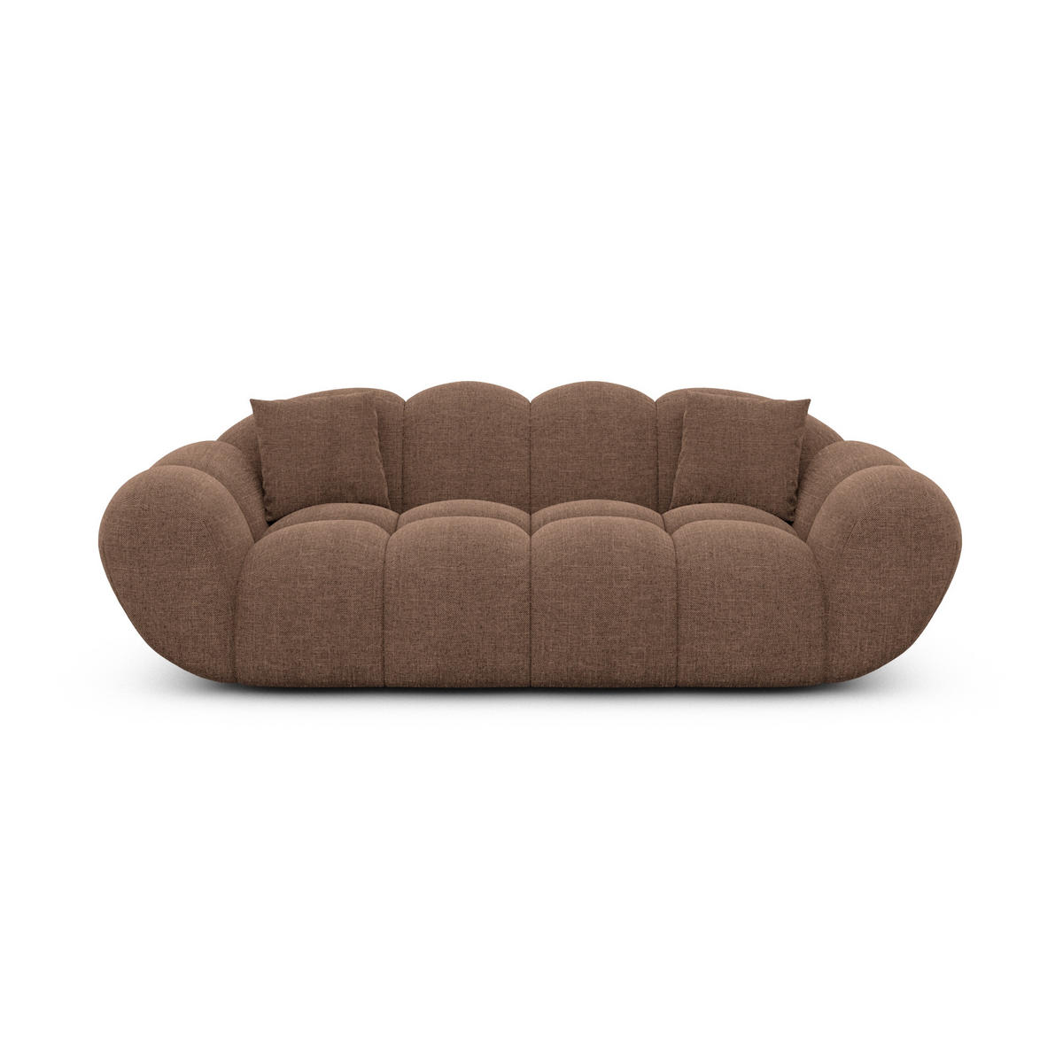 2-SITZER-SOFA Liva Braun Strukturstoff - Braun, Textil (200/70/93cm) - VAROYAL