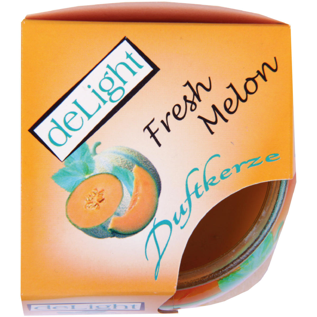 DUFTKERZE "Motiv" Kerze Raumduft Fresh Melon - Orange, Naturmaterialien (7/6cm)