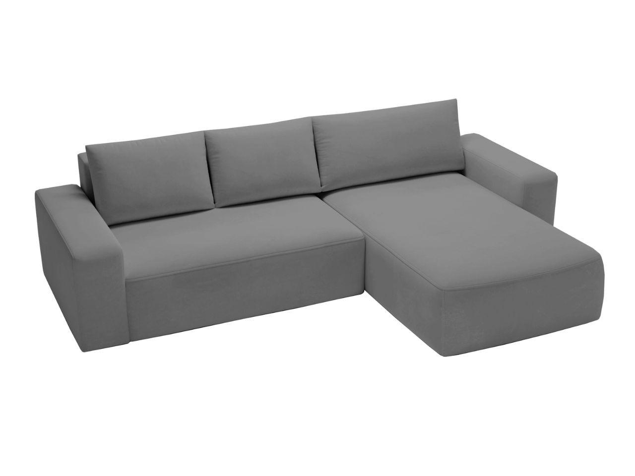 ECKSOFA Tazones Dunkelgrau Rechts - Dunkelgrau, Holz/Kunststoff (250/165cm) - Graingold