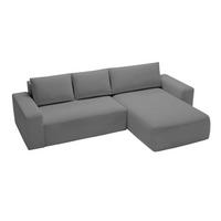 ECKSOFA Tazones Dunkelgrau Rechts - Dunkelgrau, Holz/Kunststoff (250/165cm) - Graingold