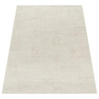 TEPPICH Kurzflor Unifarben Wohnzimmer schmutzabweisend Creme Rechteckig 160x220 - Creme, Textil (160/220cm) - KADIMA DESIGN