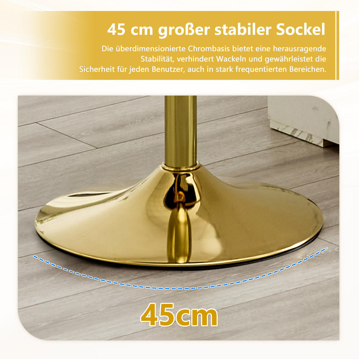 BARHOCKER 2er-Set höhenverstellbar drehbar PU Light Gray - Hellgrau, Metall (45/110/49.7cm) - Meubliv