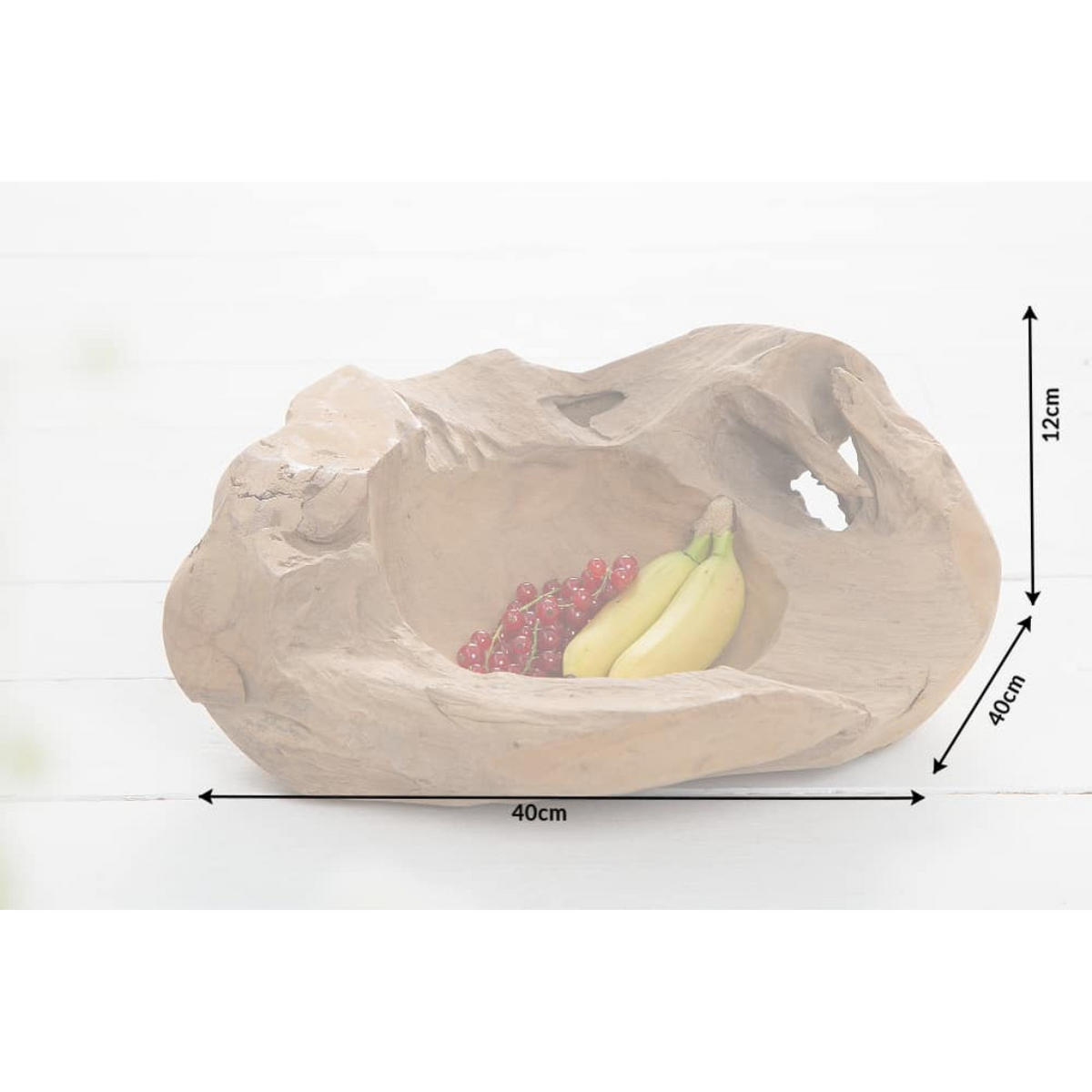 SCHALE NATURE ROOT Teakholz Wurzelholz Teakholzfarben 40 cm - Braun, Holz (40/12/40cm) - riess-ambiente