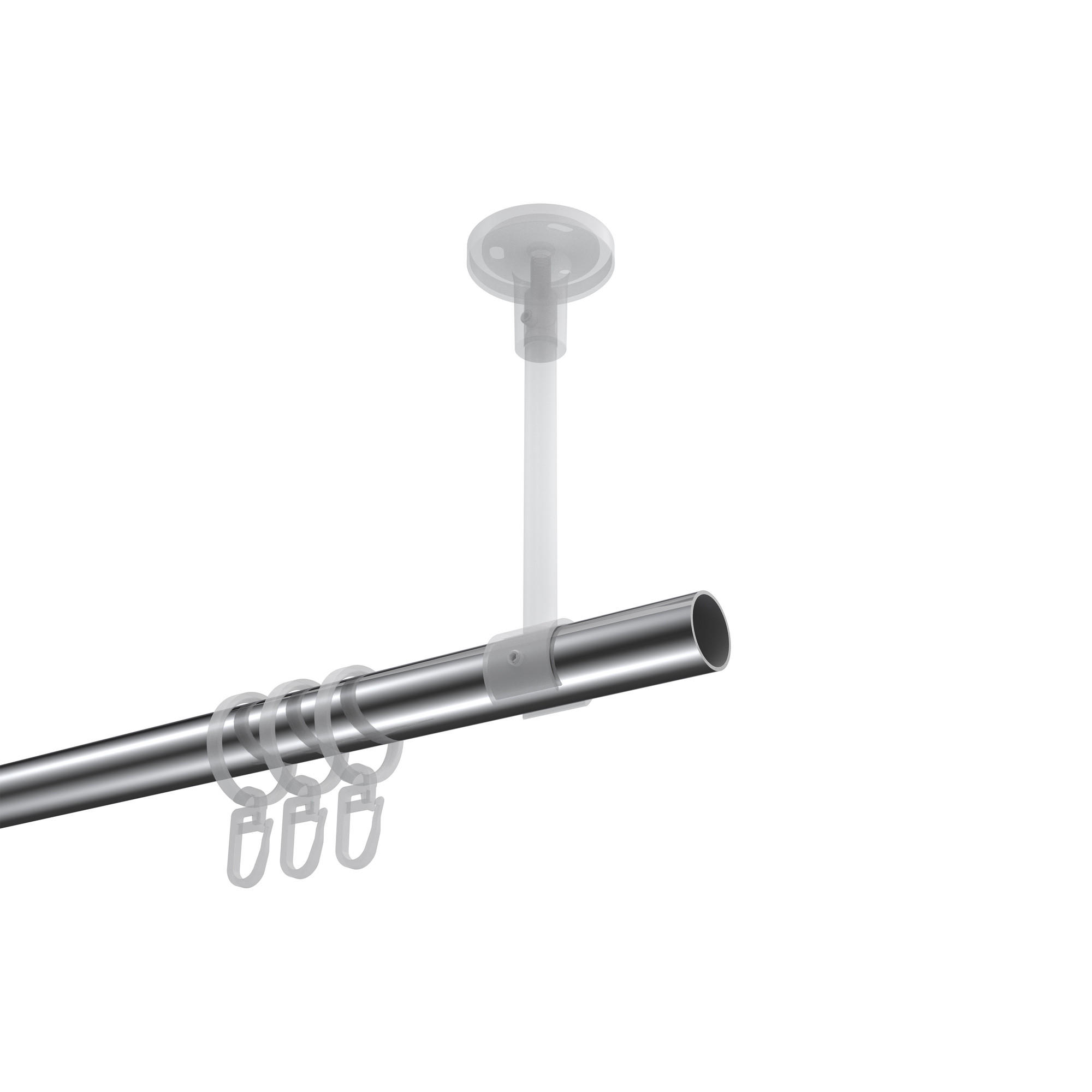 Thumbnail - Interdeco Gardinenstange, Chrom, Metall, 400 cm, Wohntextilien, Gardinen & Vorhänge, Gardinen-Stangen