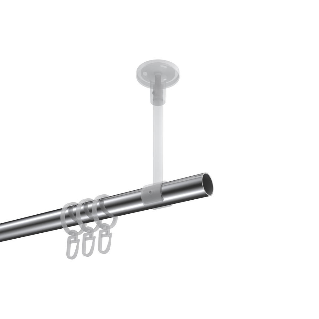 Thumbnail - Interdeco Gardinenstange, Chrom, Schwarz, Metall, 400 cm, Wohntextilien, Gardinen & Vorhänge, Gardinen-Stangen