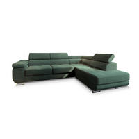 ECKSOFA APIRO R-S Grün Kordstoff mit Schlaffunktion - Grün, Holz (276/202cm) - MASSENO