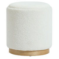 POUF Samt Weiß - Weiß, Textil (40/44/40cm) - Nordlys