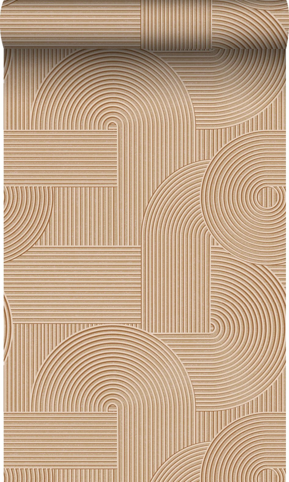 TAPETE 3D-Muster 53 cm x 10.05 m - Terracotta, Papier (53/1000cm) - Origin Wallcoverings