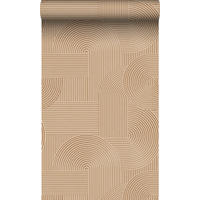 TAPETE 3D-Muster 53 cm x 10.05 m - Terracotta, Papier (53/1000cm) - Origin Wallcoverings