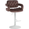 BARHOCKER Samt braun - Weiß/Braun, Textil (62/103/55cm) - CLP