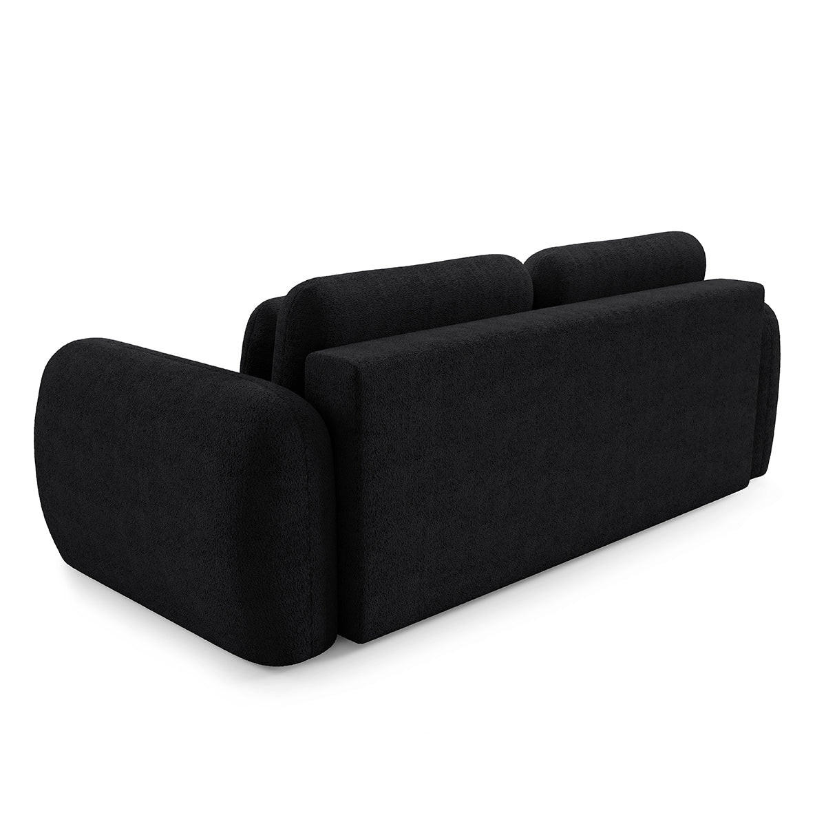 SOFA Cesar 3 Sitzplätze Schwarz - Schwarz, Holz (266/95/110cm) - Petits-meubles