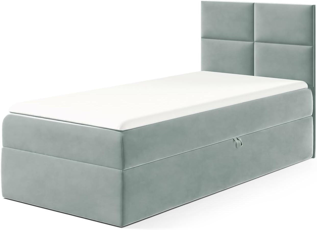 KINDERBETT MINO 3 - Blaugrau, Holzwerkstoff (94/208cm) - Meblini