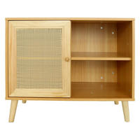 BUFFETSCHRANK iguane Braun - Braun, Holz (39/66/80cm) - Habitat Garten